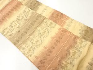 リサイクル　有栖川に鹿模様織出し全通袋帯袋帯